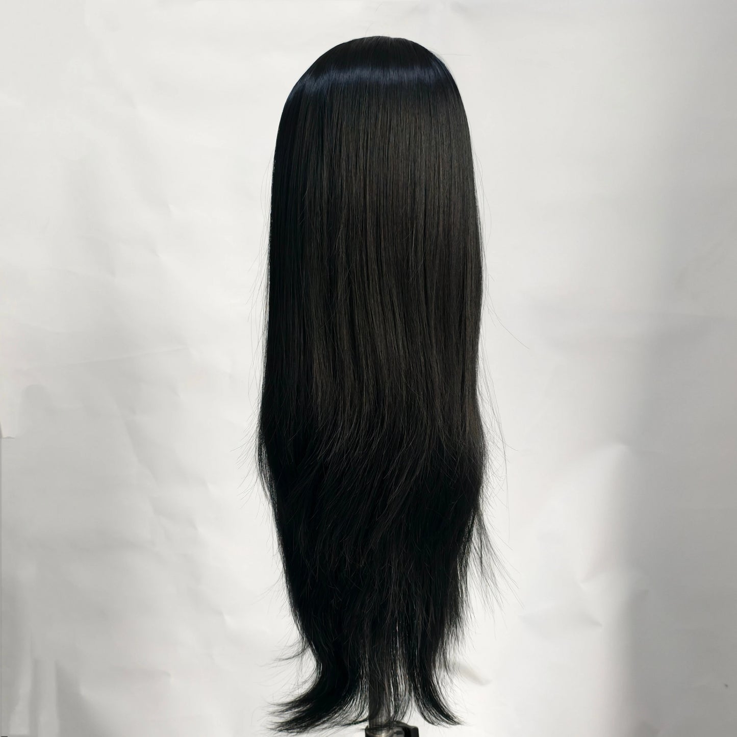 Black Lace Front Wig 13x4 Synthetic Wig Heat Resistant Fiber Wig Glueless Black Wig Pre Plucked with Natural Hairline