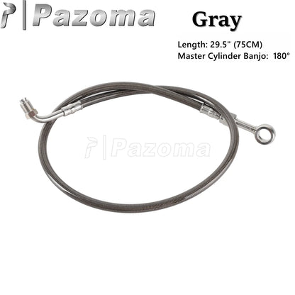 Motorcycle Hydraulic Banjo Braided Line Steel Brake Hose Cable For Harley Softail Slim Breakout Deluxe Street Bob Fat Boy 18-23