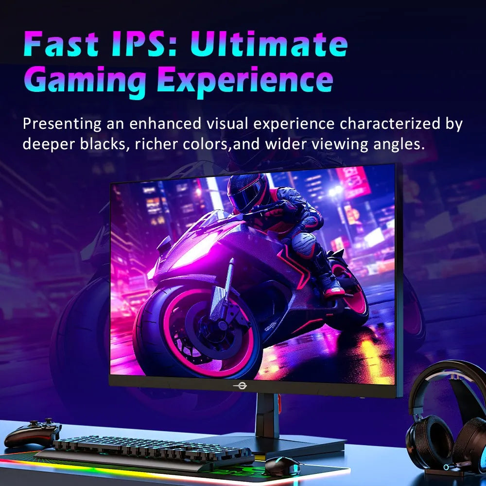TITAN ARMY P2510HS 24.5" FHD Gaming Monitor, 300Hz Refresh Rate, 1ms GTG, CSOT Fast IPS Panel, HDR400, Adaptive Sync, 121% sRGB, Low Blue Light, PIP/PBP, Game Mode, VESA Mount Compatible for Esports Gaming