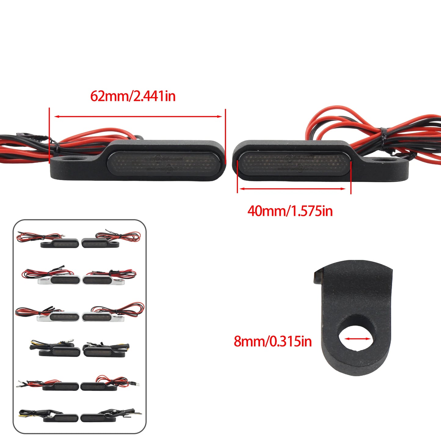 For Harley Sportster Bobber 6 LED Motorcycle Motobike Front Rear Mini Turn Signal Light Flowing Water Flashing Indicator Blinker