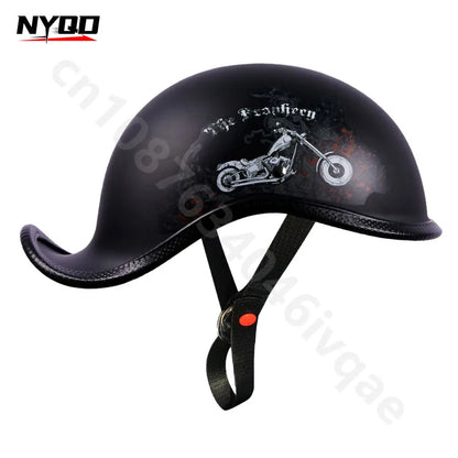 Retro Motorcycle Half Helmet Fashion Bailer for Scooter Safety Helm Spring Summer Capacetes De Moto