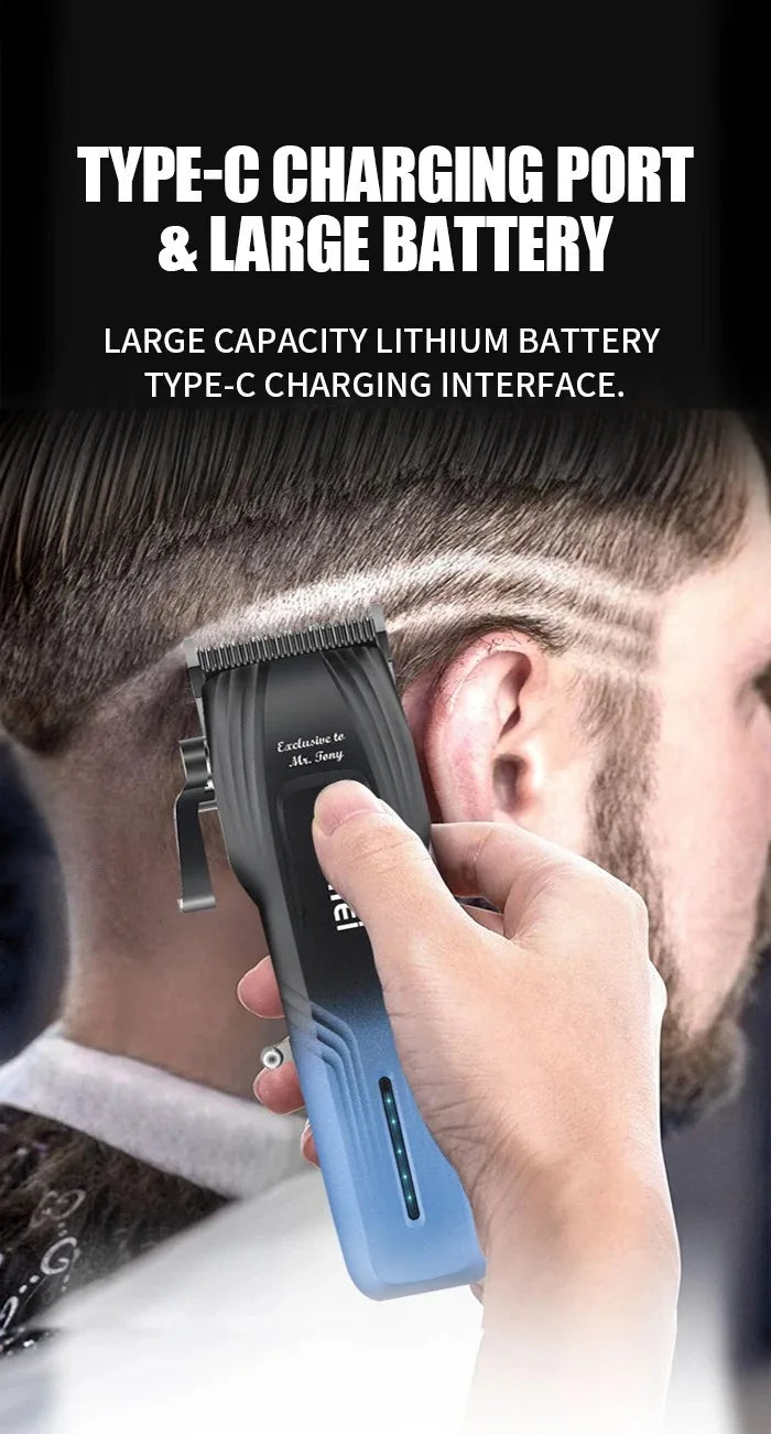 Kemei KM-1797 Powerful Cordless Hair Clipper Electric Professional Barber Hair Trimmer Beard Haircutting Machine Rechargeable