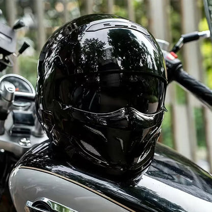 DOT Certified Scorpion Helmet Combination Helmet Motorcycle Retro Helmet Unisex Motorcycle Multi-Purpose Half Helmet Four Season