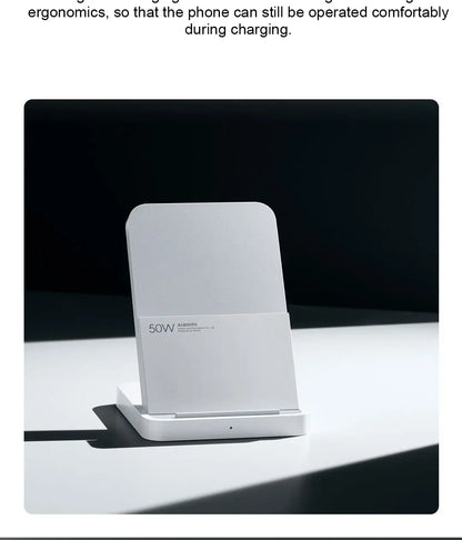 Original Xiaomi 50W Wireless Charger Pro Vertical Air Cooling Fast Charging For Xiaomi 13/12/11/10 Series For iPhone
