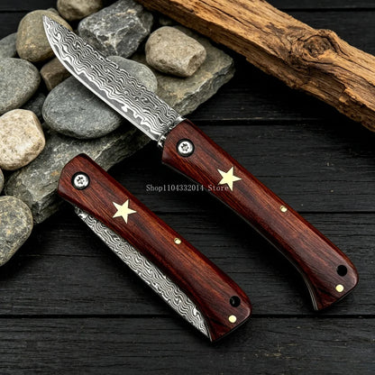 Camping Fishing EDC Gear Compact Outdoor Folding Blade Knife Wilderness Adventure Climbing Portable Essential Daily Cutter Gifts