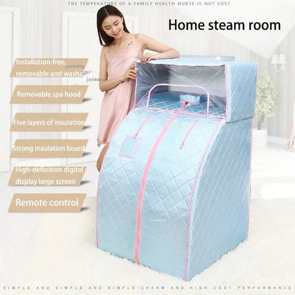 Home Far Infrared Single Sauna Rooms Washable Sweat Steaming Bucket Steam Shower Household Body Spa Sauna Bag Fumigation Machine