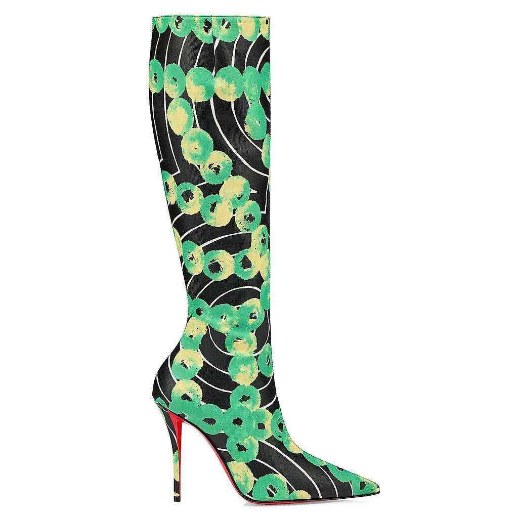 European andAmerican sexy suede leopardprint pointed stagewalking shoes,women's fashion slim high heels,side zipper banquetboots