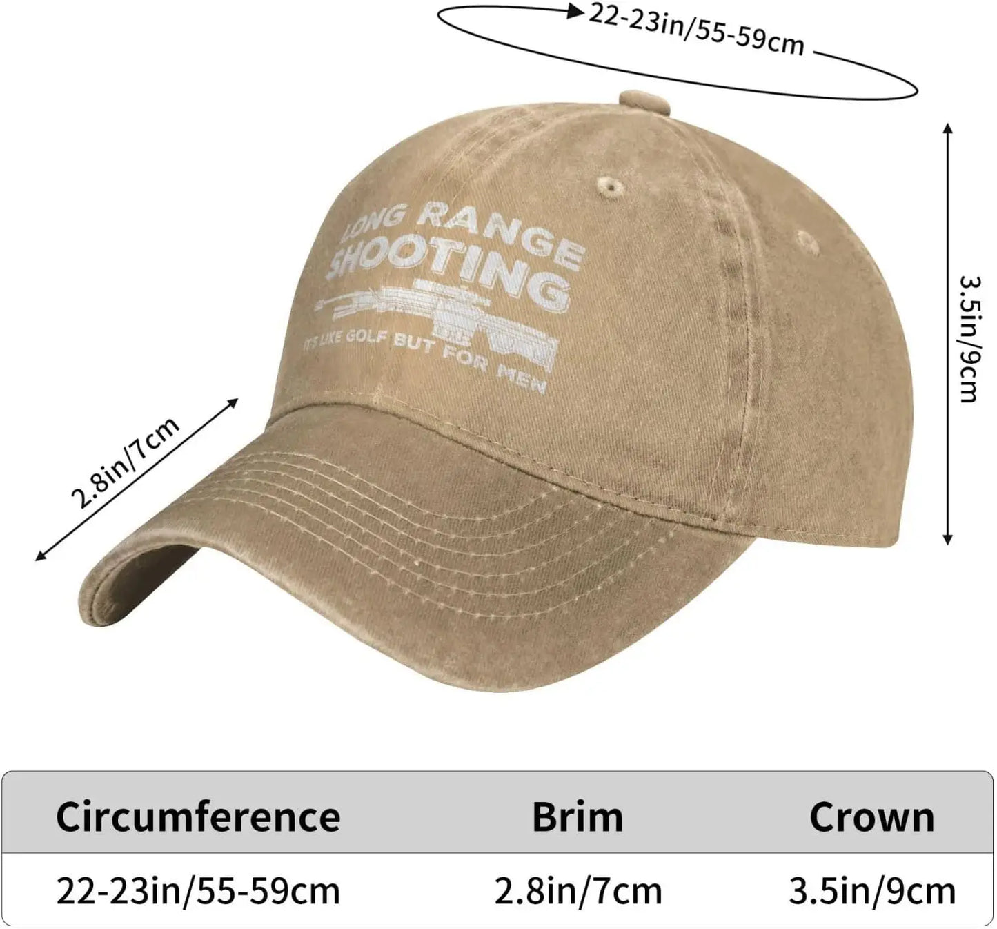 Funny Hat Long Ranges Shooting It's Like Golf But for Men Hat Men Dad Hats Cool Caps