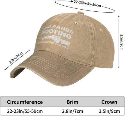 Funny Hat Long Ranges Shooting It's Like Golf But for Men Hat Men Dad Hats Cool Caps