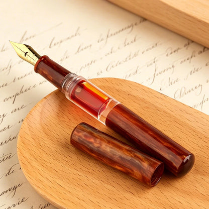 N15 Beginner Copperplate Calligraphy Pen Variable Line Soft Elastic Iridium Tip Transparent Acrylic Ink Pen Gift