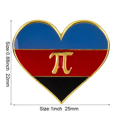 10pcs a lot Rainbow Pride Heart Shaped  Badge Symbol Pin Metal Badges Decorative Brooch Pins for Clothes Brooch Jewelry