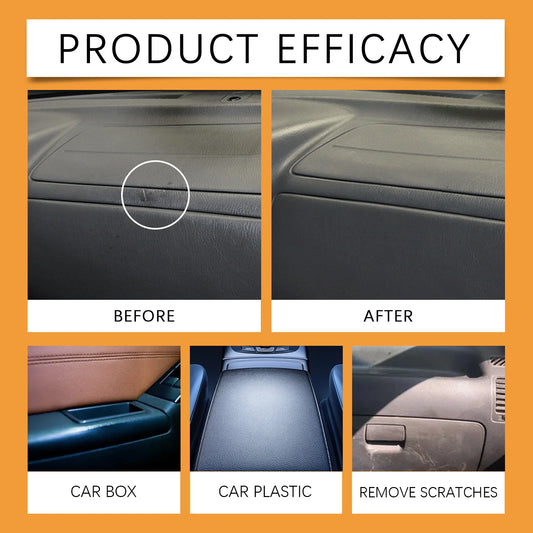 Automotive Plastic Restorer Paste Back To Black Gloss Plastic Renovator for Car Faded Bumpers, Dashboards & Leather Interior