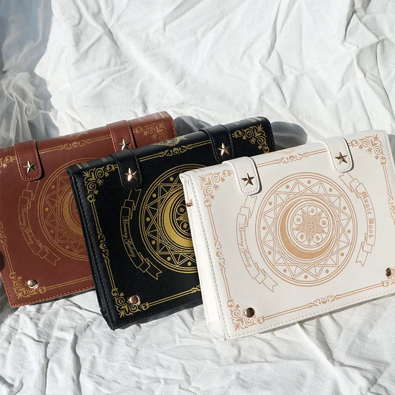 Y2K Magic Book Lolita Ita Bag Gothic Shoulder Bag Girls Transparent Pocket Cute Crossbody Handbags Women's Mini Backpacks Purse