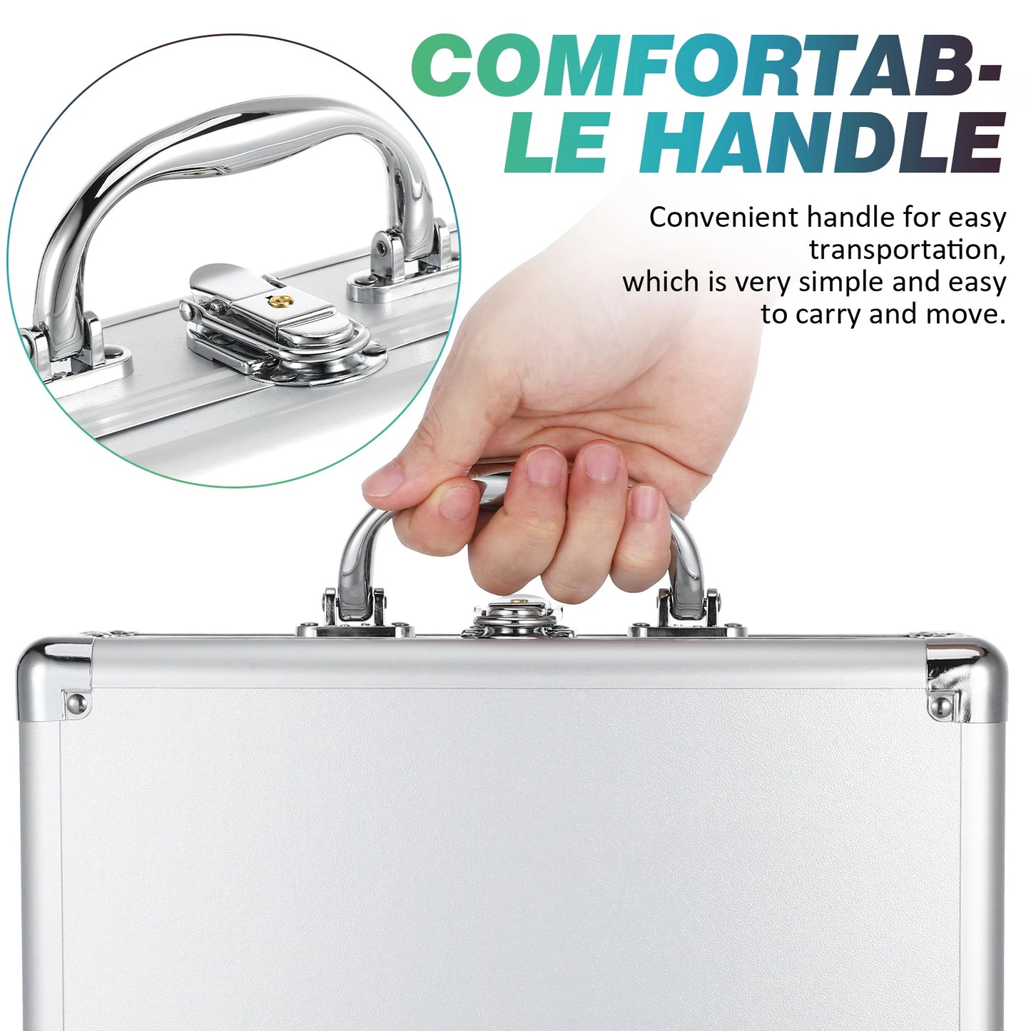 Aluminum Alloy Multi Function Portable Tool Case Briefcase For With Lock Small Size Hard Shell Storage Suitcase Instrument
