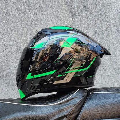 ORZ Motorcycle helmets Double Visors Modular Flip Up helmet DOT approved Full face casque moto racing Motocross helmet DOT