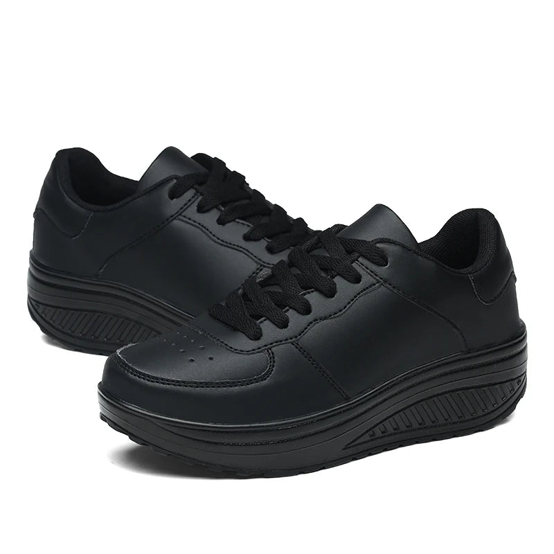 Women Sneakers Fashion Platform Shoes Lace Up Women Casual Flats Shoes Outdoor Lightweight Walking Women Shoes Zapatos De Mujer