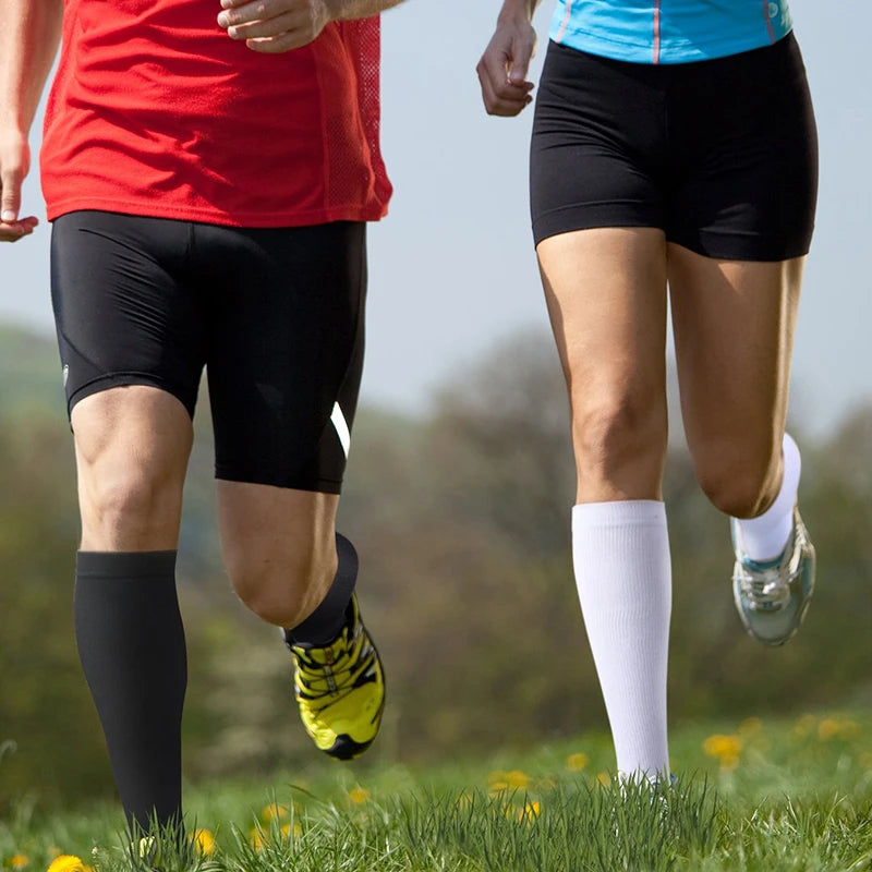 3/6/7 Pairs Compression Socks Women Medical Edema Running Socks Men Knee Length Cycling Socks  Football Basketball Outdoor trave