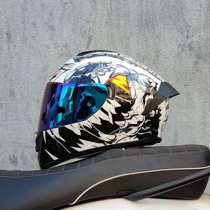 dual-lens Motocross helmet Professional racing dual lens safety helmet, off-road motorcycle full face protector, approved by DOT