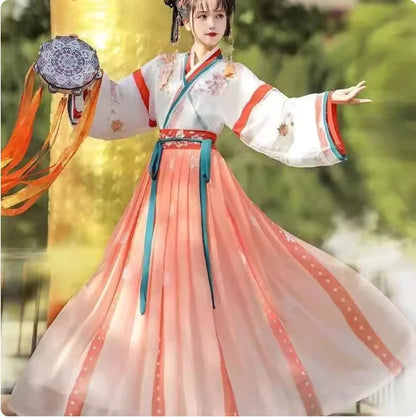 Vintage Party Fairy Dress Print Ethnic Style Stage Hanfu Dress Cosplay Costumes Traditional Chinese Clothing for Women Clothes