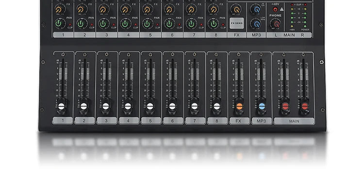8/12 Channel Digital Mixer Audio Console 100 DSP Effects Bluetooth USB MP3 DJ Reverberation Sound Mixing Console