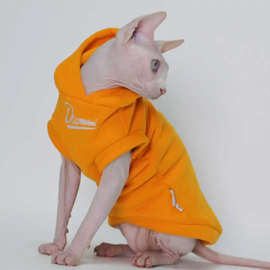 Soft and Warm Cat Hoodies for Hairless Cats - Sphynx, Devon Rex and Cornish Rex