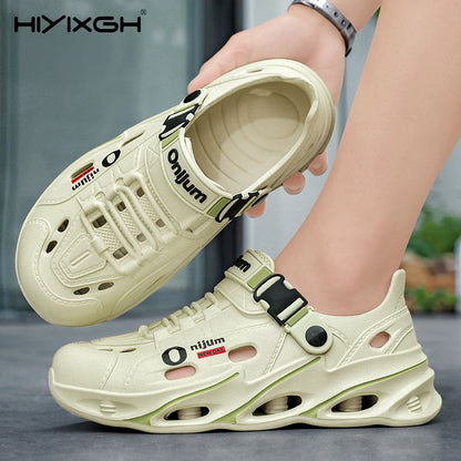 Men's Outdoor Sandals Sport Slippers Beach Slides Breathable Clogs Men Casual Garden Shoes Non-slip Hiking Men Outdoor Sandals