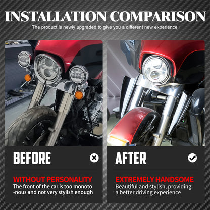Motorcycle Front Fork Windscreen Deflectors Wind Mount Fairing For Harley Touring Electra Glide FLTX FLHXS Road King FLHR 95-22