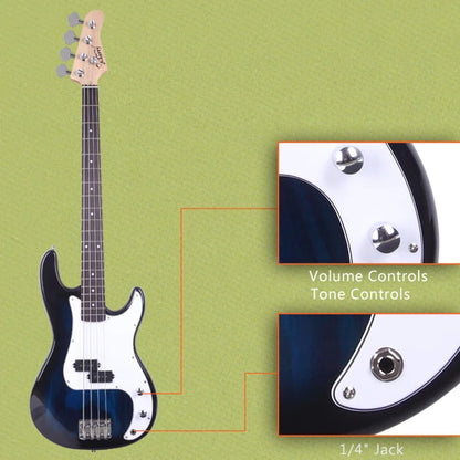 Electric Bass Guitar 4 Strings 20 Frets Electric Bass Set Electric Bass with Belt Cable and Wrench Tool