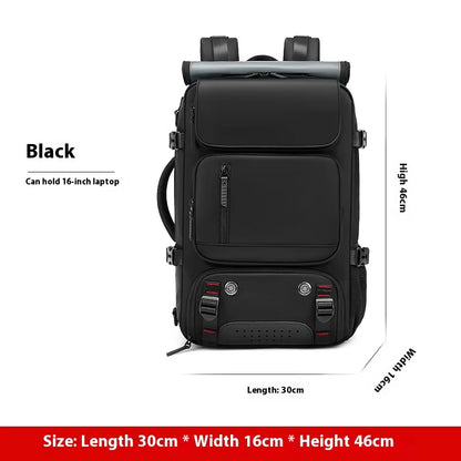Large Travel Backpack Boardable Backpack USB Charging Waterproof Outdoor Travel Backpack Independent Shoe Compartment
