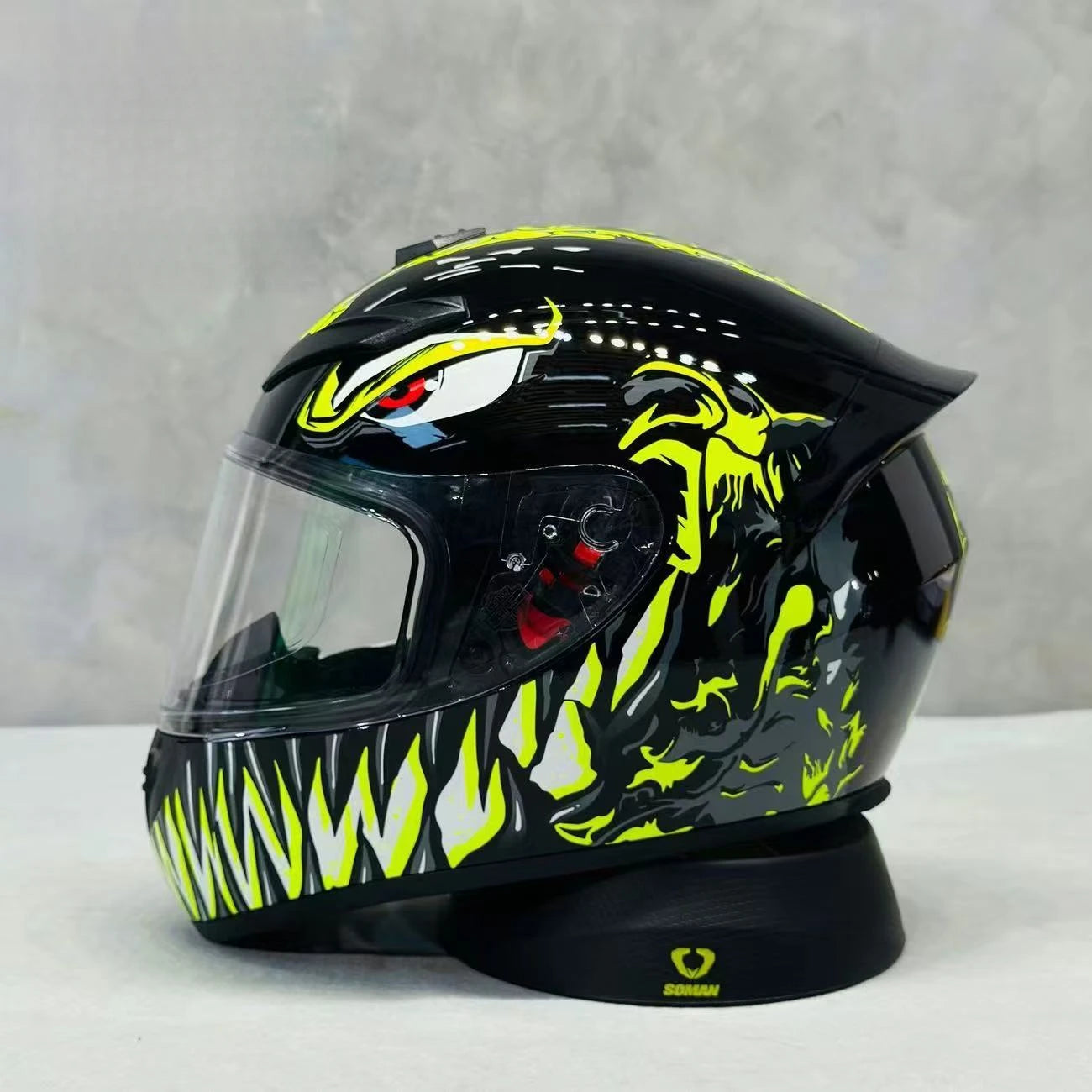 Unisex Design Little Turtle Model Full Face Motorcycle Helmet Reduces Wind Noise and Buffeting for Peaceful Riding All Seasons