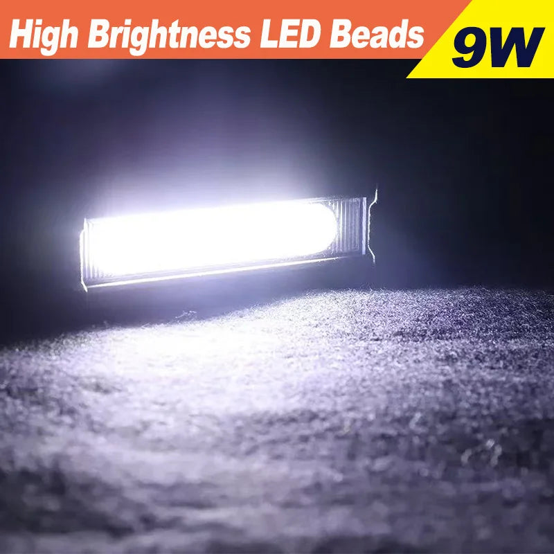 COB Mini 4.5 inch CAR Work Lamp Spotlight Cars Combo Beam Offroad Driving LED Light Bar 9W Aluminum Alloy Universal DC 9-36V5