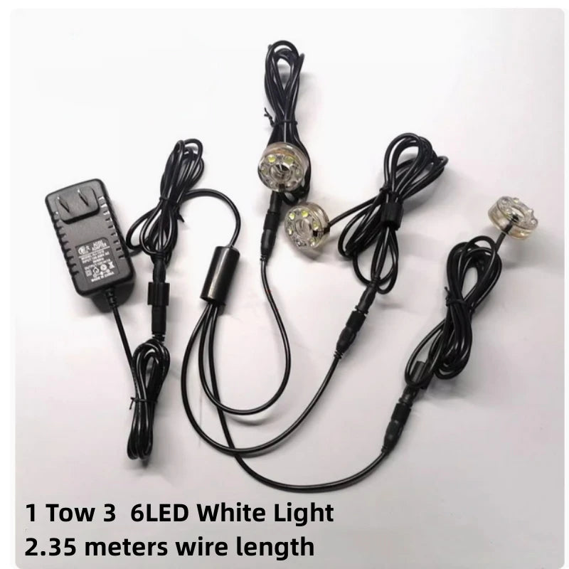 Underwater Lights 6-LED Light Ring For Fountain Fish Pond Water Garden 12V with Transformer tabletop water pump Decorative