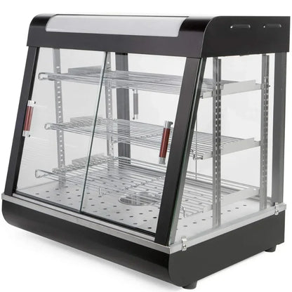 -for Barton Commercial 3-Tier Food Warmer W/27 Display Case 1200W Electric Buffet Restaurant Countertop Pizza Hot Dog
