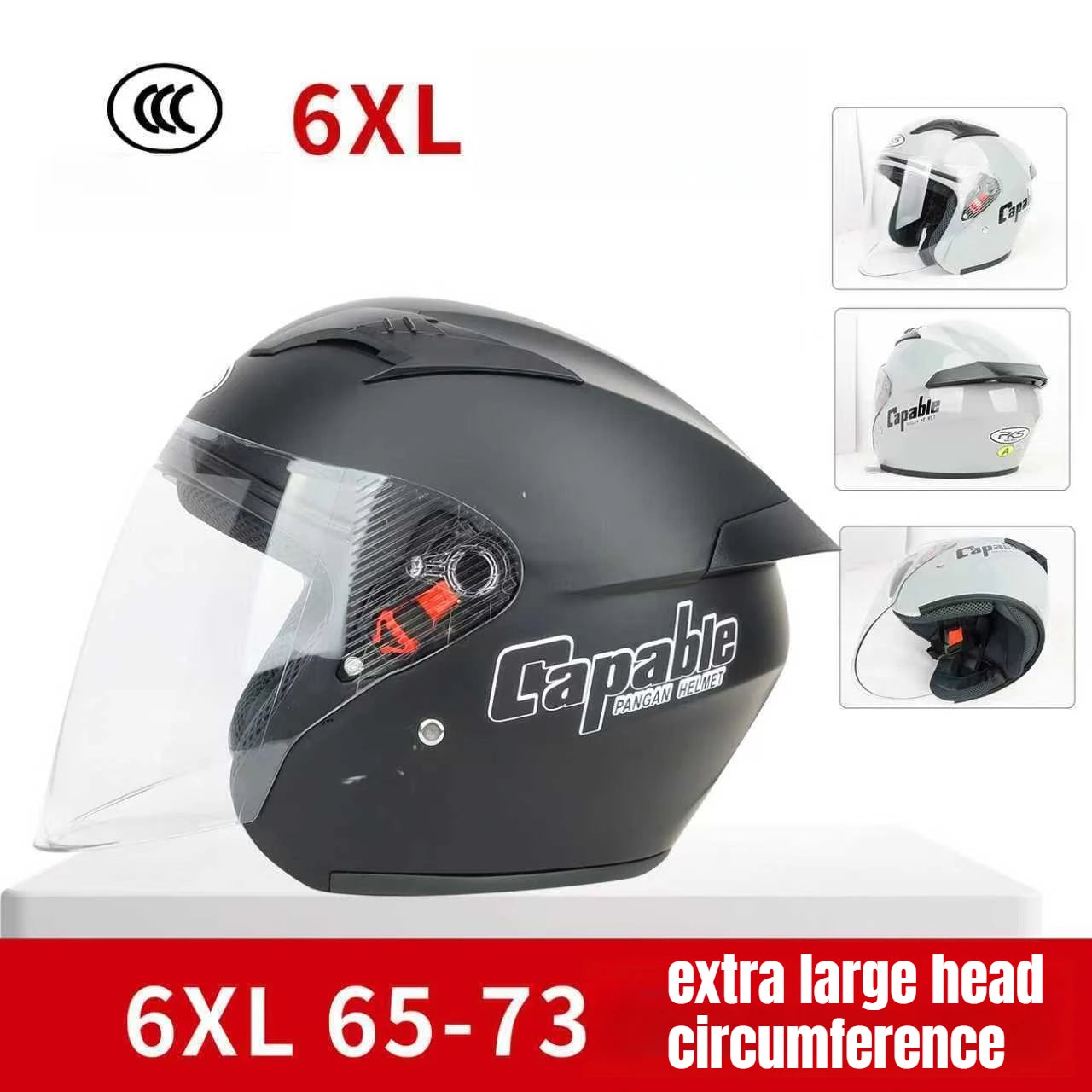 5XL 6XL 7XL Big Size Unisex Motorcycle Helmet Big Head Circumference 60-76cm Riding Safety Helmet All Seasons Casco