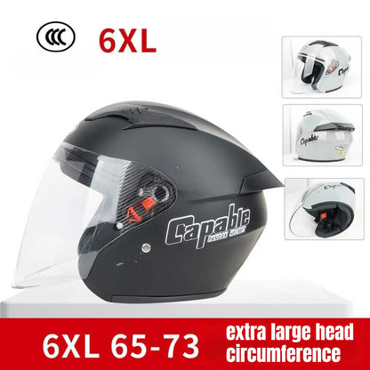 5XL 6XL 7XL Big Size Unisex Motorcycle Helmet Big Head Circumference 60-76cm Riding Safety Helmet All Seasons Casco
