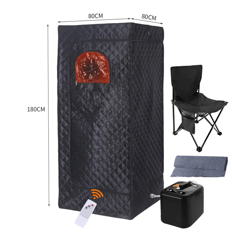 Sweat Steam Box, Home Full Body Sauna Box, Folding Portable Sweat Steam Room
