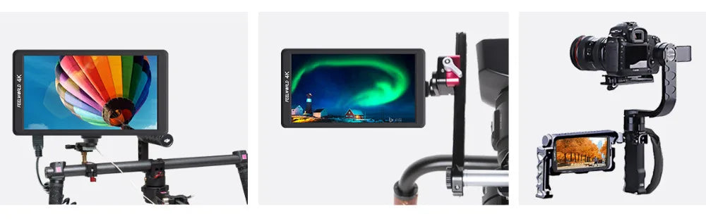 Feelworld F570 5.7" IPS 4K Full HD 1920x1080 HDMI On-camera Field Monitor with NP750 Battery + Charger for Canon Nikon Sony DSLR