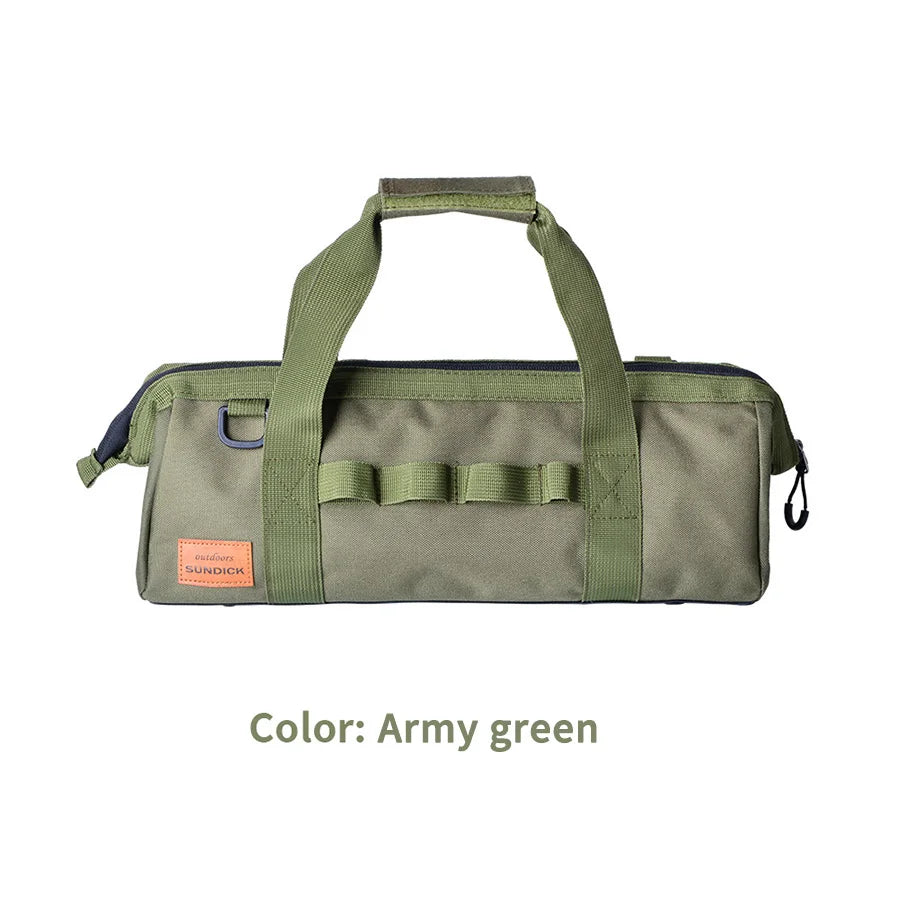 Camping tool storage bag,large-capacity tool kit, can be hung with a climbing buckle, high toe nail,Five colors to choose from