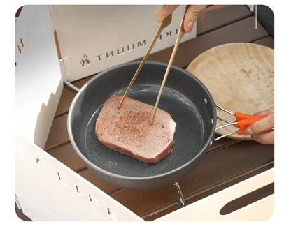 Camping Cooking Set, Outdoor Kitchenware Set, Aluminum Portable Tableware Kitchenware POTS Bowls Kettles Hiking Picnic Equipment