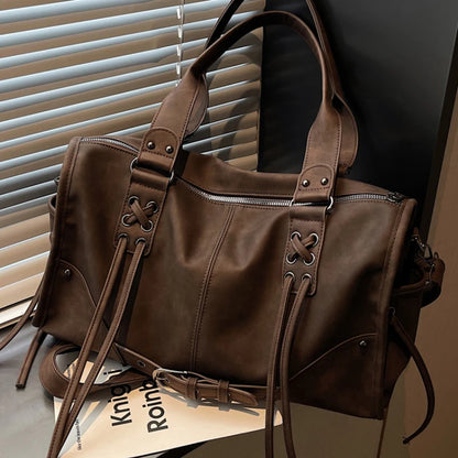 Nylon Women's Commuter Tote Bag Minimalist Large-capacity Tote Bag Ladies Multi-layer Waterproof Computer Shoulder Nylon Handbag
