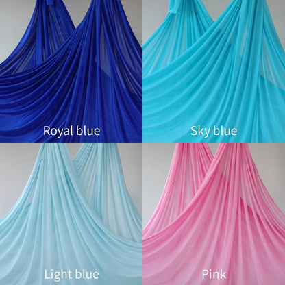 12m Aerial Silks Flying Trapeze Aerial Silk Yoga Hammock Swing GYM Home Outdoor Fitness Anti-Gravity Body Building Pilates Belt