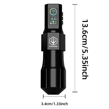 Tattoo Kit Or Tattoo Machnie POSEIDON New Cool Tattoo Pen Kit For Permanent Makeup Tattoo Machine Kit Wireless Tattoo Gun Kit