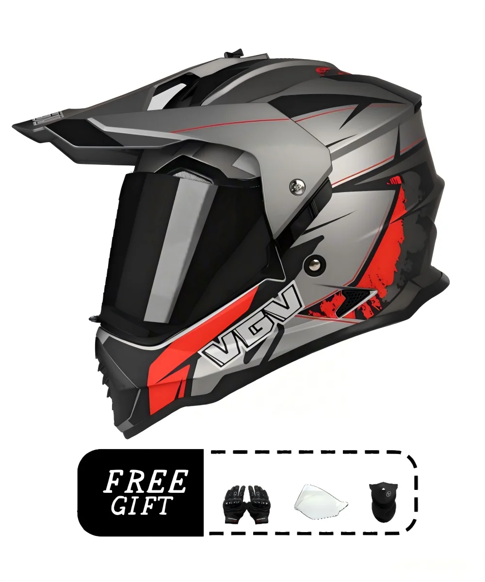 VGV motorcycle rally helmet buy one get three free, with a wide field of view design, suitable for off-road/downhill enthusiasts