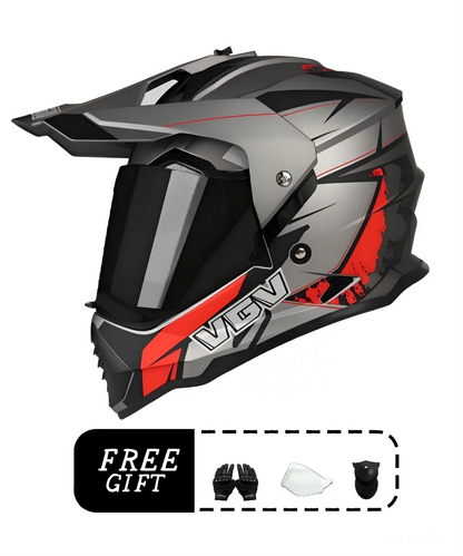VGV motorcycle rally helmet buy one get three free, with a wide field of view design, suitable for off-road/downhill enthusiasts
