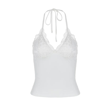 2025 New Fashion Tank Top Sexy Lace Backless Women Tops Strap Tank Top Sexy Women Clothing m