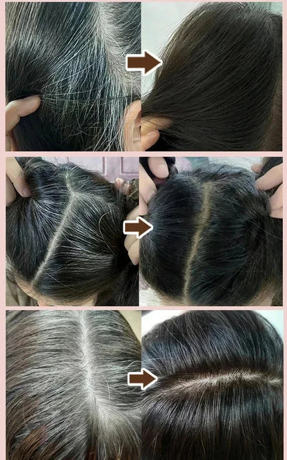 Natural Herbal Hair Dye Shampoo 3 in 1 Hair Color Shampoo Non-irritating Lasting Repair Nourish Gray White Hair Care Women Men