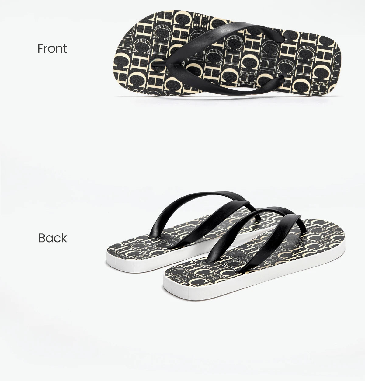 Flip Flops Men and Women Casual Shoes Luxury Brand Slippers Black White Shoes