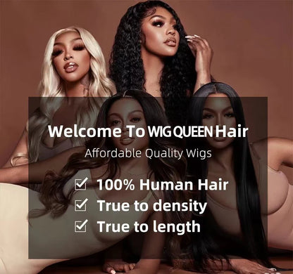 Water Wave Glueless Wigs Wear And Go 3 IN 1 Half Wigs Human Hair 200% Density Machine Made Clip-in Wigs With Drawstring Seamless