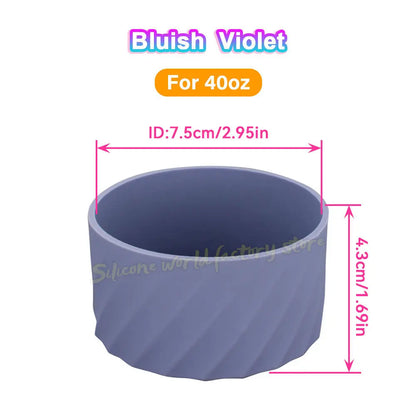 SW 40oz/30oz Silicone Cup Bottom Cover for Stanley Adventure Quencher Tumbler for IceFlow Flip Straw Water Bottle Sleeve 7.5/7CM