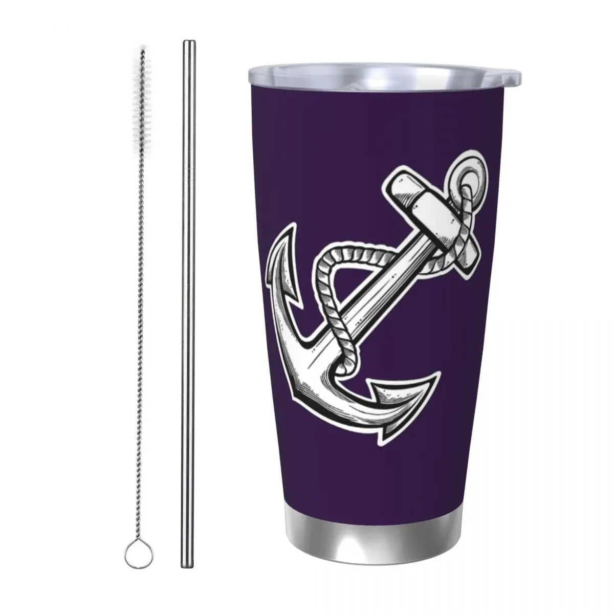 Fremantle Dockers Anchor Stainless Steel Tumbler Vacuum Insulated Mugs Thermal Cold Cup Straw With Lid 20oz